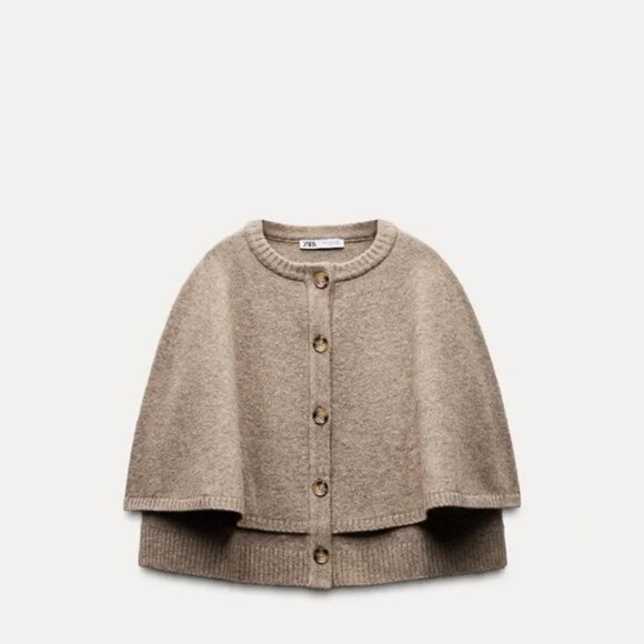 Zara Sweaters - ZARA KNIT CAPE CARDIGAN
